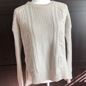 Thick Cream GAP Cable Knit Sweater